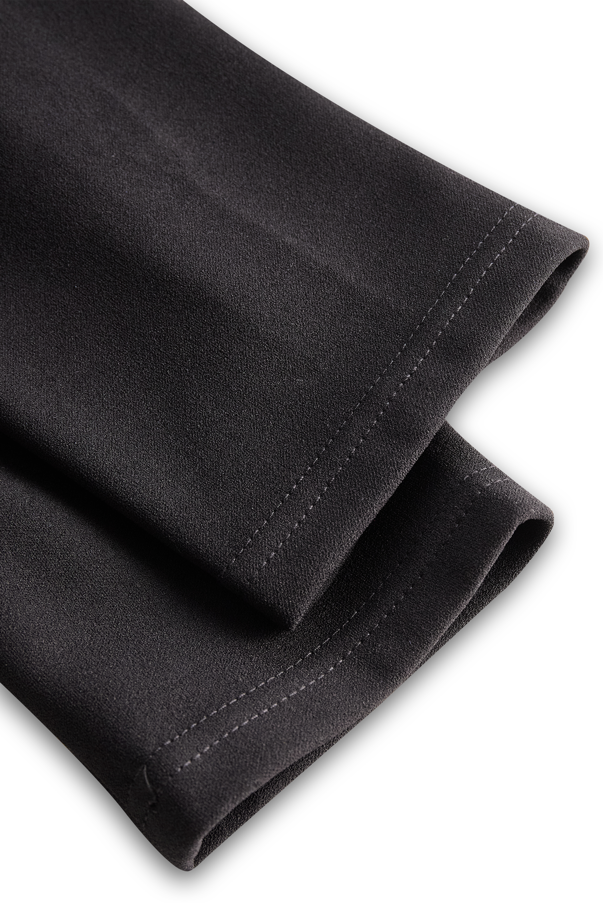 Refined Black Belted Sheath Dress with Mandarin Collar MollyBoo