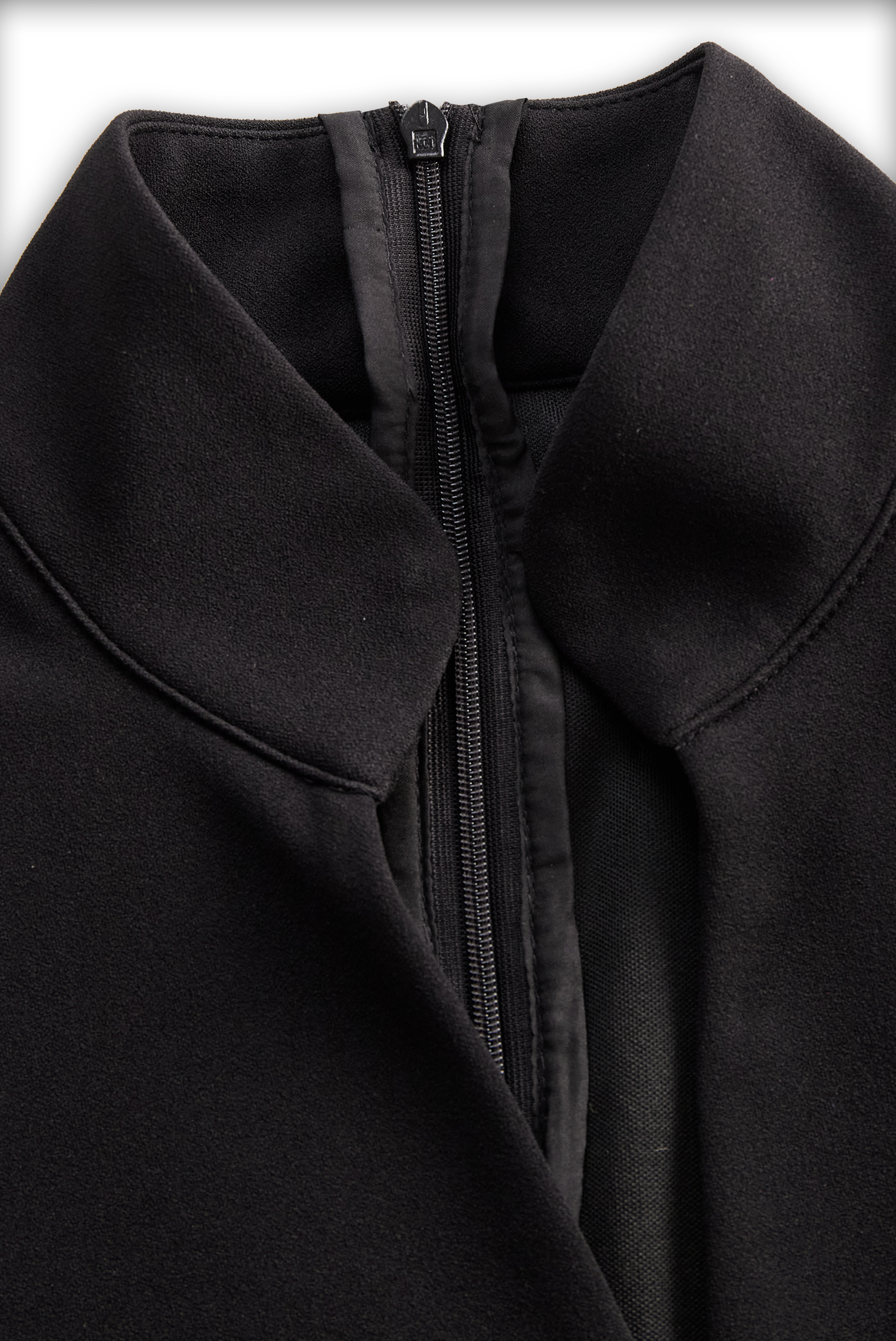 Refined Black Belted Sheath Dress with Mandarin Collar MollyBoo