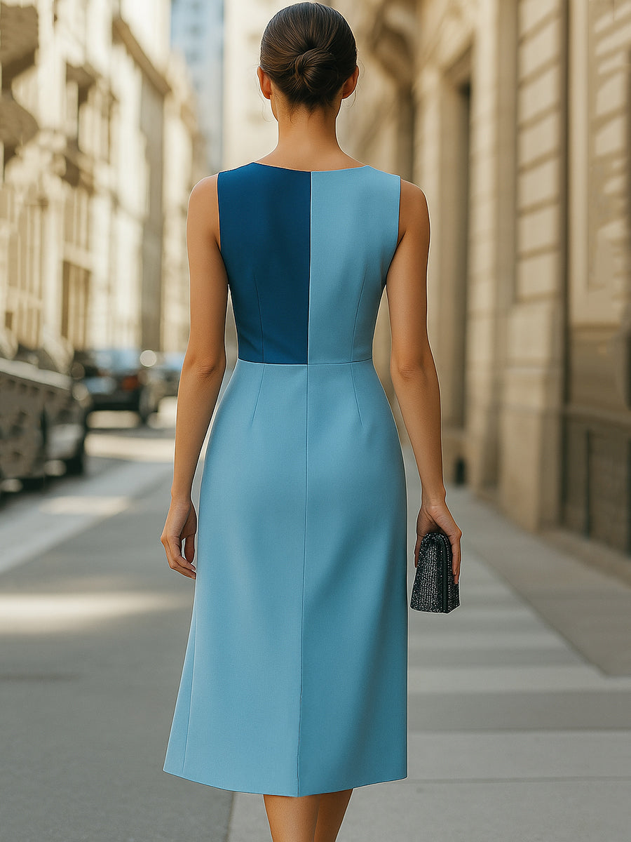 Ocean Breeze Colorblock Midi Dress MollyBoo