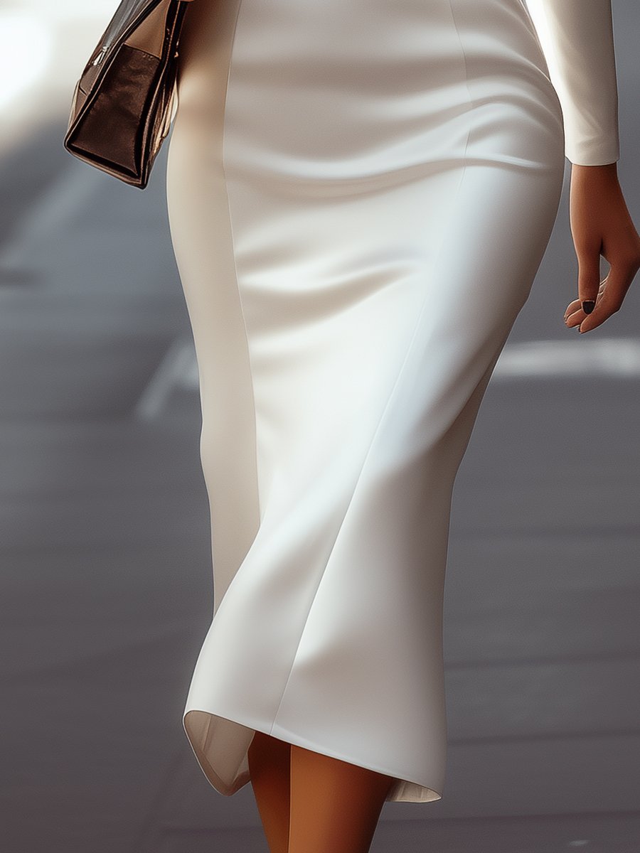 Elegant White Blazer Dress with Tailored Fit MollyBoo