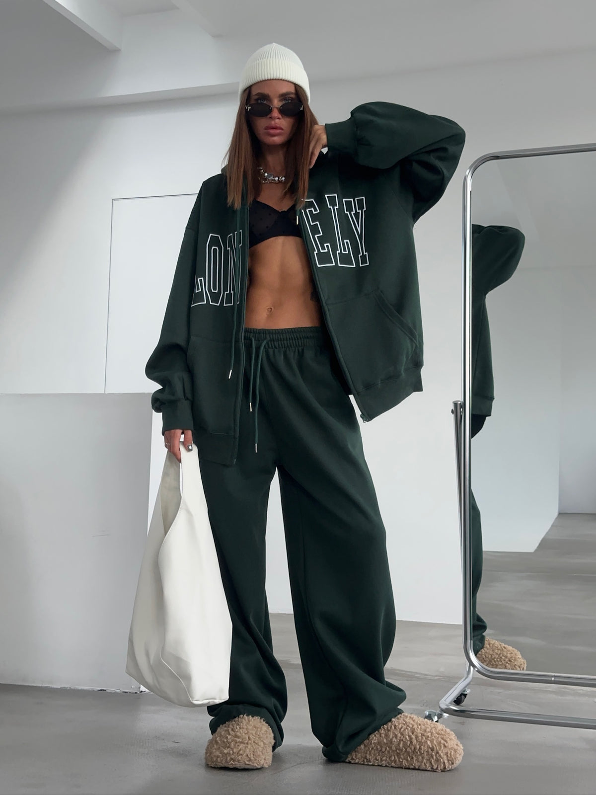 Survêtement oversize - Vert Foncé pour femme