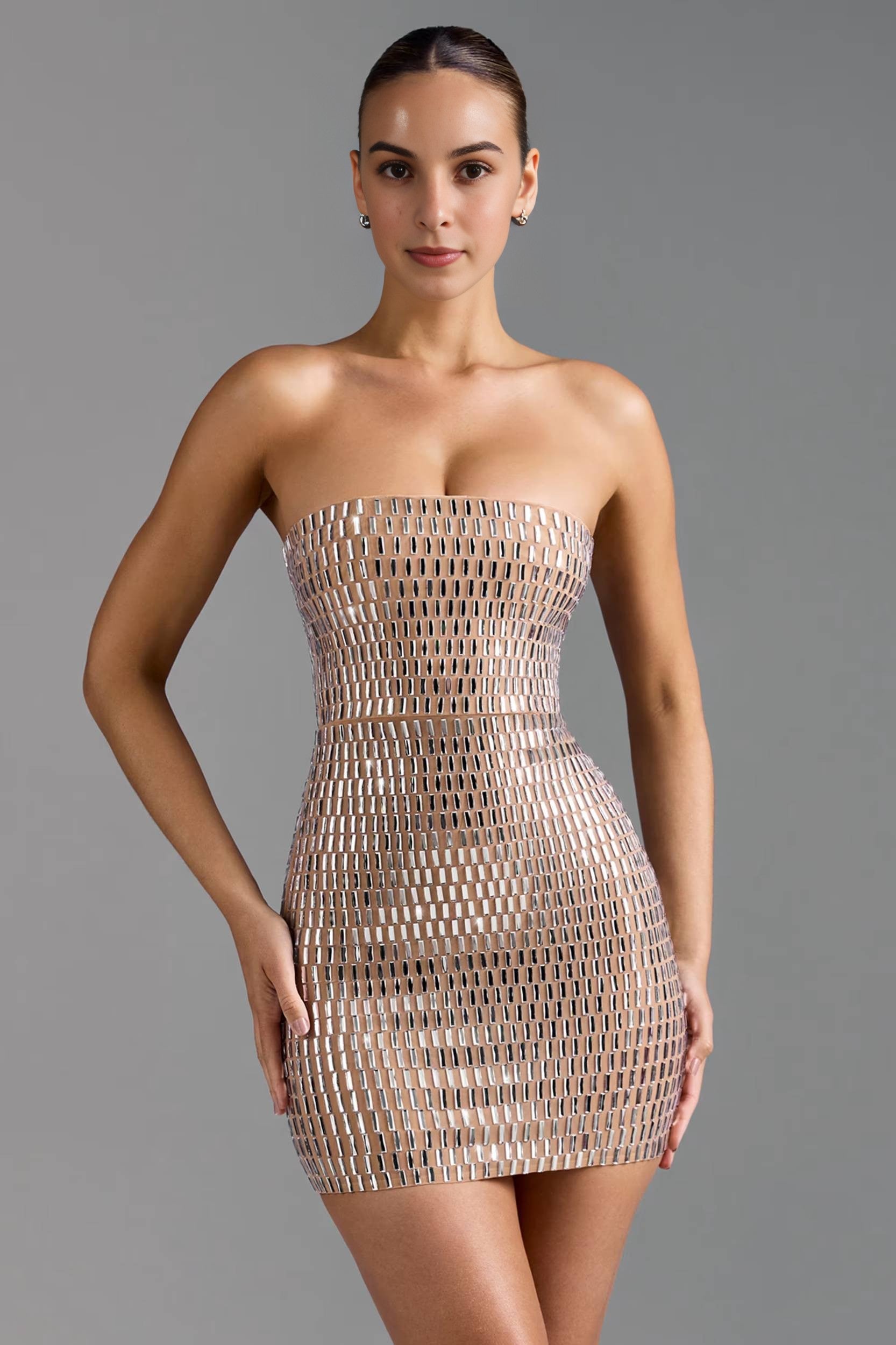 Aurora Juliette Sparkle Mini Dress MOLLYBOO